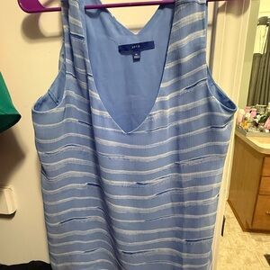Apt. 9 Light Blue and White Sleeveless Top